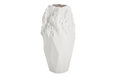 Ваза для цветов 25.5см Home & Style Текстура Gloria белая