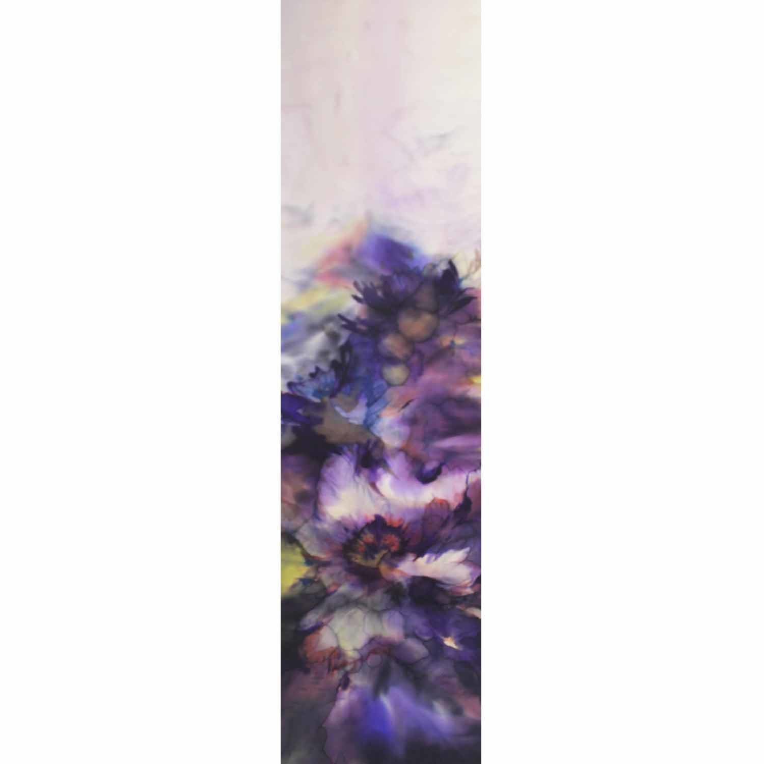 Шелковый шарф батик Фиолетовая акварель