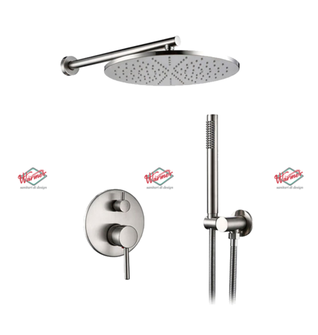 Душевой комплект Warmer Brushed Chrome Line 400101-10D