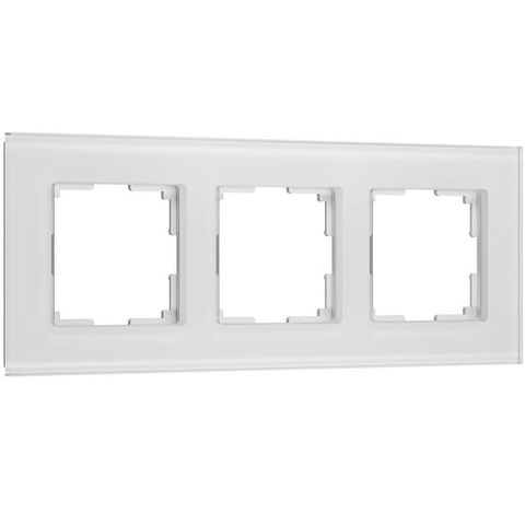 Рамка на 3 поста. Цвет Белый soft-touch. Werkel(Веркель). Senso. a064566 / W0033101