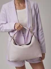 Кожаная сумка Deboro 30900 розовый дым