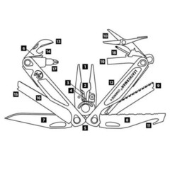 Мультитул Leatherman Charge Plus - схема | Multitool-Leatherman.Ru