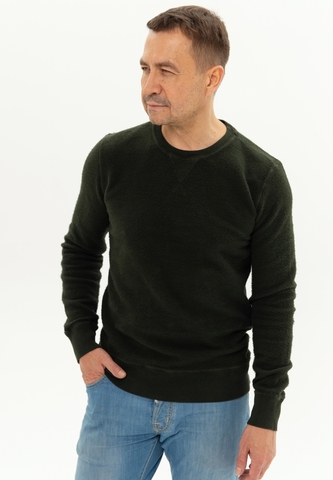 Свитшот Bowery NYC однотонный реверсный Forest Green