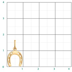 5069 - Подвеска ПОДКОВА из золота 585 пробы