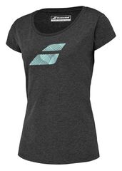 Женская теннисная футболка Babolat Exercise Flag Tee Woman - black heather