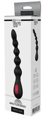 Черный вибромассажер для анальной стимуляции ANAL FLEXI BEADS - 21 см. - 