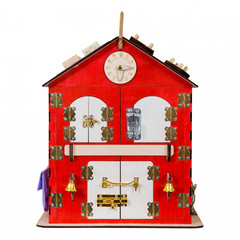 KidClever Бизиборд Развивающий домик со светом 