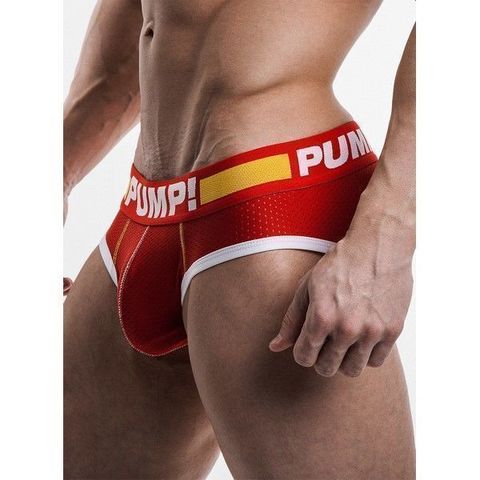 Мужские трусы брифы красные Pump Red Brief H69-8