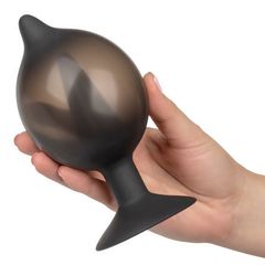 Расширяющаяся анальная пробка со съемным шлангом Medium Silicone Inflatable Plug - 10,75 см. - 