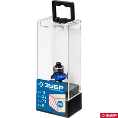 ЗУБР 19.0 x 7.4 мм, радиус 3.2 мм, фреза кромочная калевочная №1, Профессионал (28701-19)