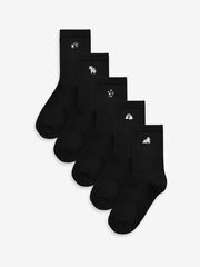 Носки бамбуковые для девочки Next 201-169, 5 шт., Черный