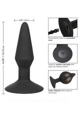 Расширяющаяся анальная пробка со съемным шлангом Medium Silicone Inflatable Plug - 10,75 см. - 