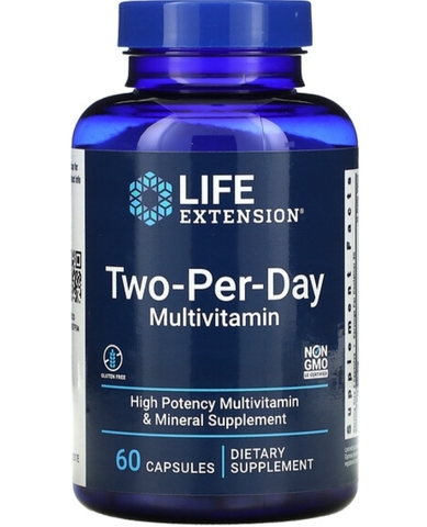 Life Extension, капсулы для приема дважды в день, 60 капсул