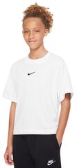 Футболка для девочки Nike Kids Sportswear Essential Boxy T-Shirt - white/black