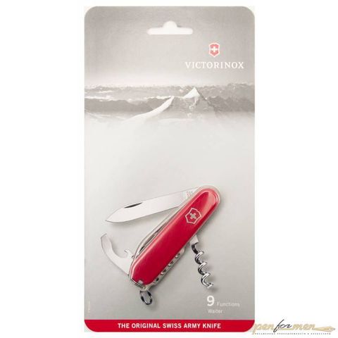 Нож перочинный Victorinox Waiter 84мм 9 функций красный блистер (0.3303.B1)