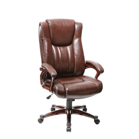 Кресло для руководителя Easy Chair 632 TR коричневое (рециклированная кожа/пластик)