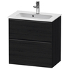 Duravit D-Neo Тумбочка подвесная, Compact 625x610x372, 1 ящик, цвет: Black Oak DE436801616
