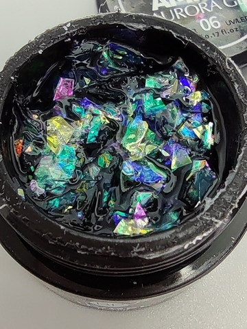 Гель с блестками BP amber aurora gel №06