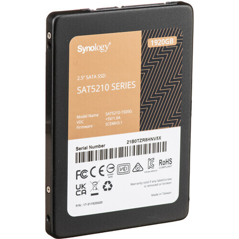 Диск SSD серверный Synology 1.92TB SAT5210 SATA III 2.5