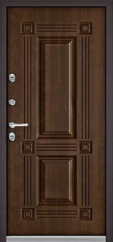 Термодверь входная Мастино (Бульдорс) Термо Стандарт МП 10TD-4, 2 замка, 1,6 мм металл, (шоколад букле+орех грецкий) #3