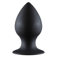 Чёрная анальная пробка Thick Anal Plug Medium - 9,5 см. - 