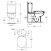 Унитаз напольный с бачком с сиденьем Ideal Standard Connect E804801