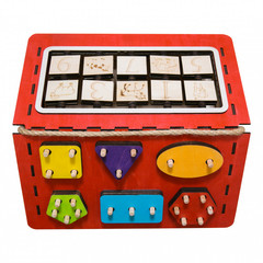 KidClever Бизиборд Развивающий домик со светом 