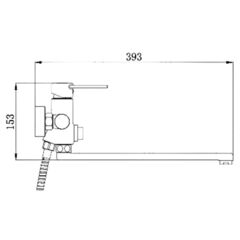 Смеситель для ванны, РМС, с картриджем, хром, SL130-006E