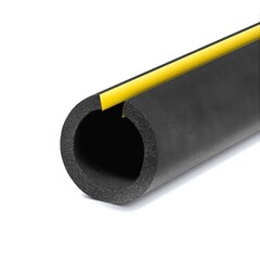 трубка теплоизоляционная РУ-ФЛЕКС СТ ПРОМ АЛЮ, DN 35, Длина 2000мм, Толщина стенки 25мм, из вспененного каучука, с нанесенным специальным клейким слоем