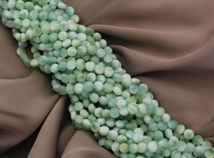 Нить бусин из ангелита (гладкие), 6-6,5мм