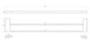 Cezares SLIDER-THD-80-GM SLIDER-THD-80-GM Полотенцедержатель двойной 80 см, исполнение оружейная сталь