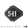 Номерок на дверь квартиры 541, для кабинета, офиса, шильдик 9 х 7 см, черный, Айдентика Технолоджи
