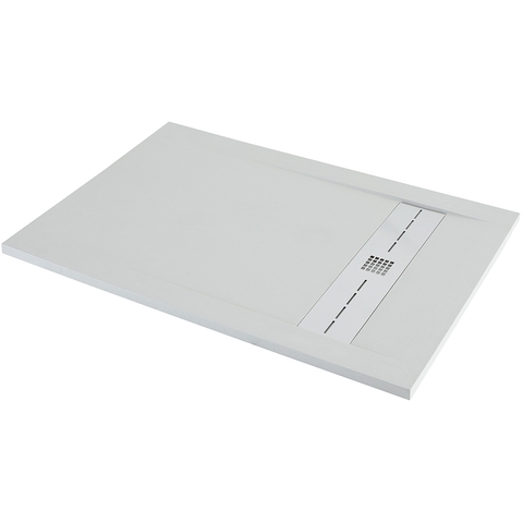 Aquanet 258887 012G Delight NEW поддон литьевой 1600х900х30мм, крышка из нерж, без сифона, серый камень (258887)