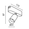 Трековый светильник Maytoni Focus led TR103-1-5W3K-M-B