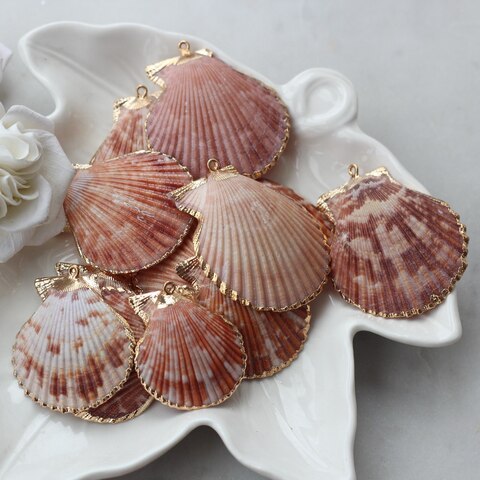 Подвеска Ракушка с позолотой 30-55 на 30-50 мм, РК050