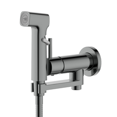 Aquatek AQ1819BGM AQ1819BGM НИКА комплект для гигиенического душа встроенный (смеситель + гигиеническая лейка + шланг), оружейная сталь фото