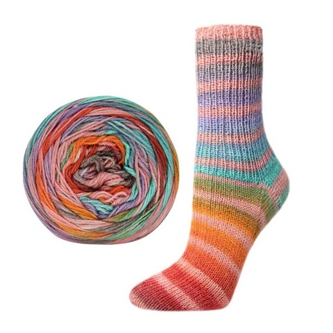 Пряжа Rellana Flotte Socke 4f. Perfect Tropical 1793