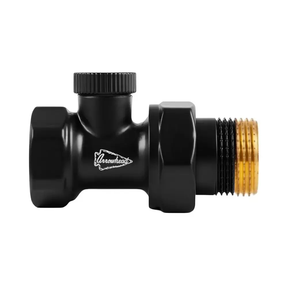 Клапан Arrowhead Element запорный радиаторный прямой Ду20 чёрный