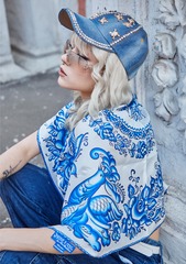 Платок «Гжель» 100% шёлк