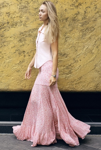 Étretat макси юбка из шифона