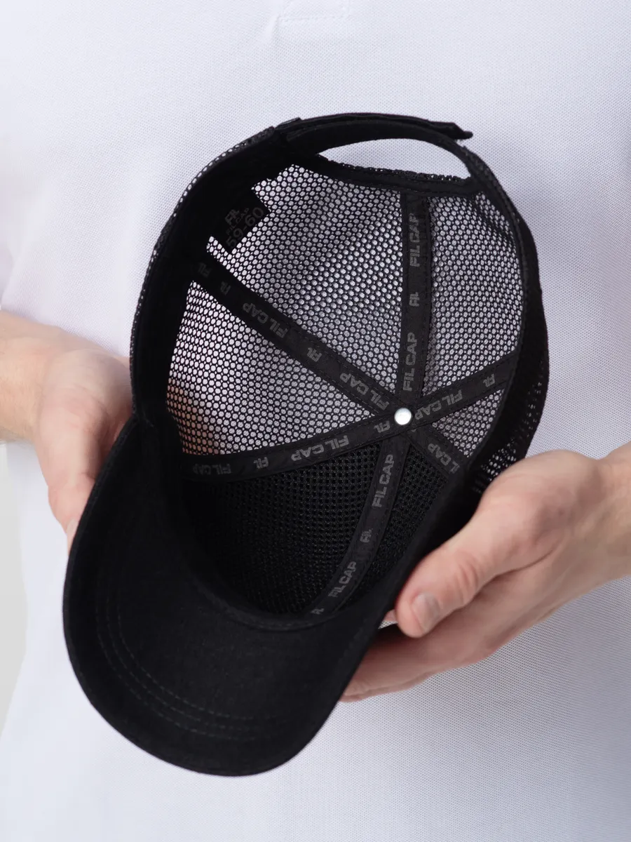Бейсболка с сеткой летняя черная