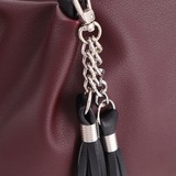 Сумка Саломея 607 наппа бордо + черный