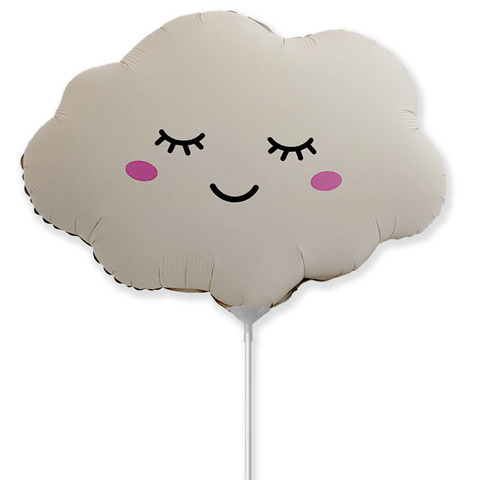 F Мини-фигура, Воздушное облако, Сатин, Кремовый, 9''/23 см, 5 шт.