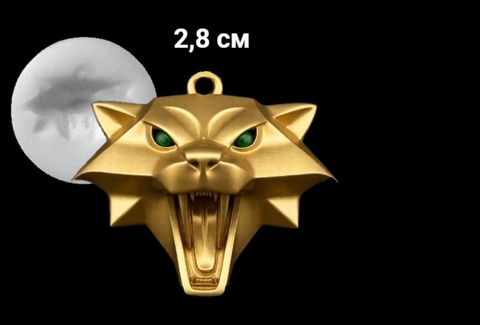 Силиконовый молд Голова ведьмака мини