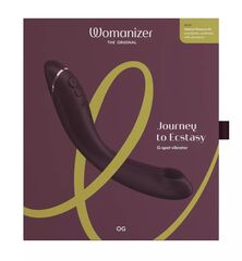 Сливовый стимулятор G-точки Womanizer OG c технологией Pleasure Air и вибрацией - 17,7 см. - 