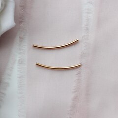 Трубочка, спейсер 25*2 мм, позолота, П132