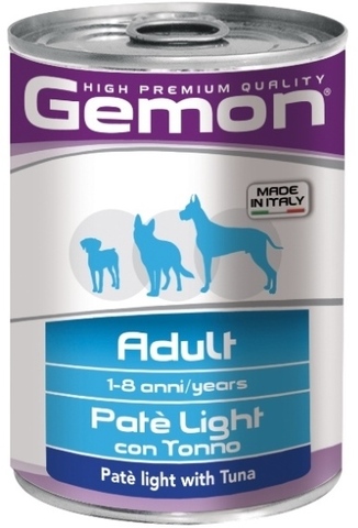 Gemon Dog Light Adult Pate with Tuna