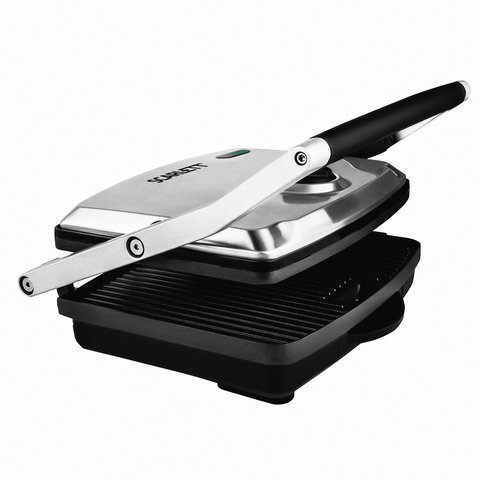 Электрогриль SCARLETT SC-EG350M01, 2200 Вт, 2 режима, фиксированные панели, антипригарное покрытие, SC - EG350M01