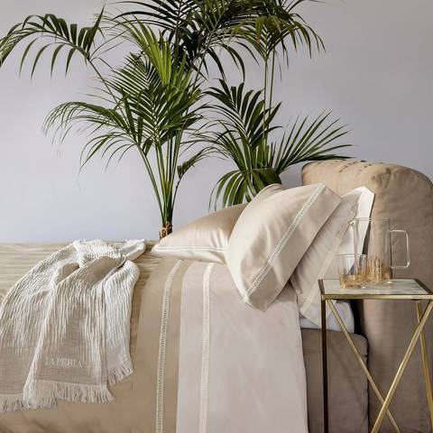 Постельное белье 2 спальное евро La Perla Macrame torrone