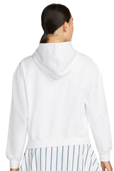 Женская теннисная куртка Nike Court Fleece Tennis Hoodie W - white